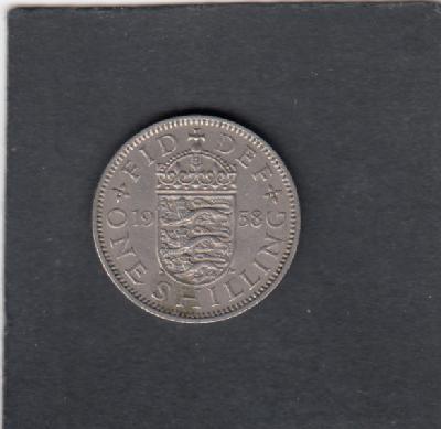 Beschrijving: 1 Shilling  ELIZABETH II